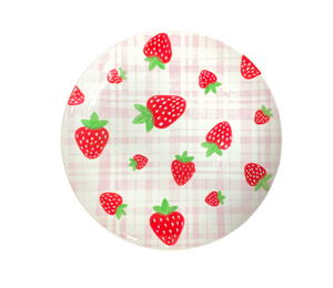 Naperville Strawberry Plaid Plate