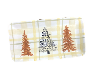 Naperville Pines And Plaid Platter