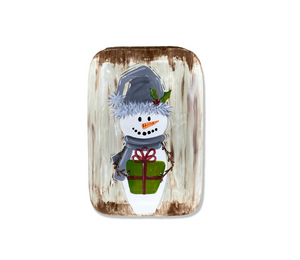 Naperville Rustic Snowman Platter