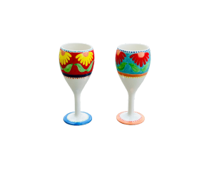 Naperville Floral Wine Glass Set