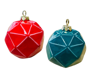 Naperville Jewel Toned Faceted Ornament