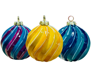 Naperville Jewel Toned Spiral Ornament